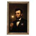Abraham Lincoln with Sparkler Framed Art