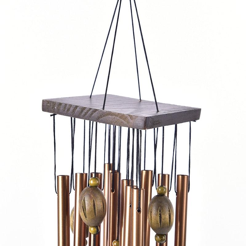 Copper Wind Chimes Bells Copper Tubes Metal Pipe Wind Chimes Rust-Proof Copper Wind Chimes For Garden Patio Yard And Home Decoration Door Hanging Ornament Outdoor Yard Garden Home