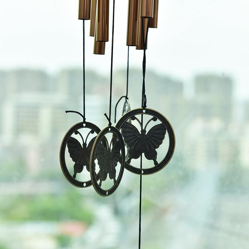 Copper Wind Chimes Bells Copper Tubes Metal Pipe Wind Chimes Rust-Proof Copper Wind Chimes For Garden Patio Yard And Home Decoration Door Hanging Ornament Outdoor Yard Garden Home