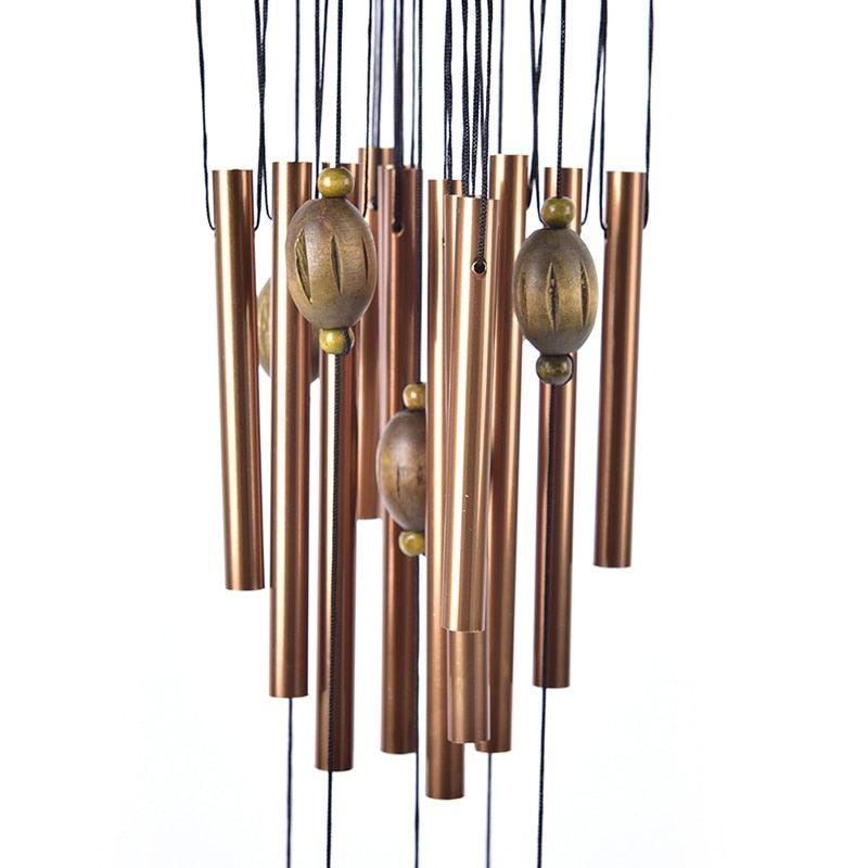 Copper Wind Chimes Bells Copper Tubes Metal Pipe Wind Chimes Rust-Proof Copper Wind Chimes For Garden Patio Yard And Home Decoration Door Hanging Ornament Outdoor Yard Garden Home