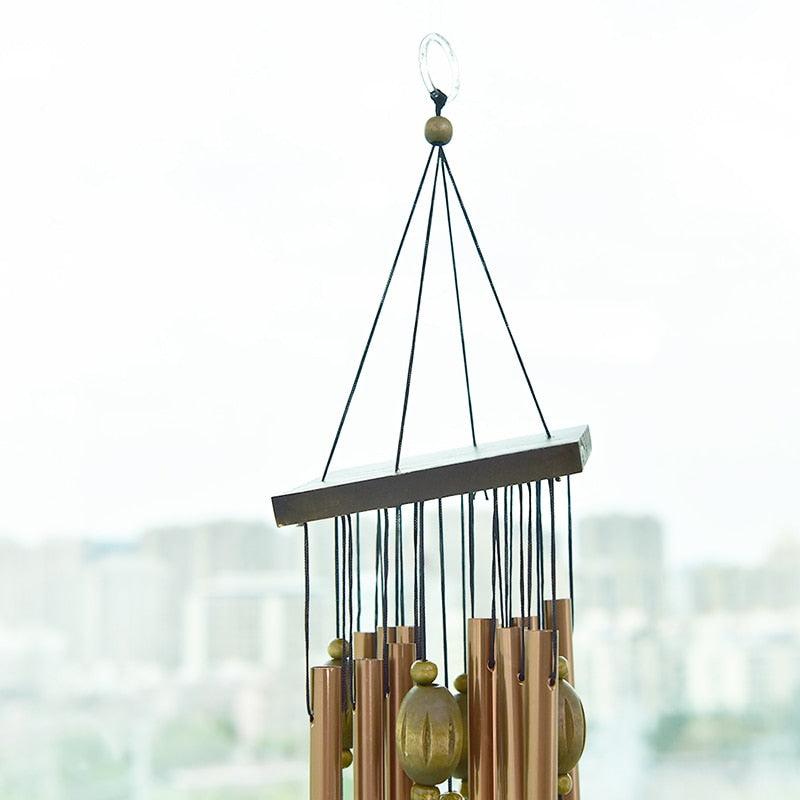 Copper Wind Chimes Bells Copper Tubes Metal Pipe Wind Chimes Rust-Proof Copper Wind Chimes For Garden Patio Yard And Home Decoration Door Hanging Ornament Outdoor Yard Garden Home