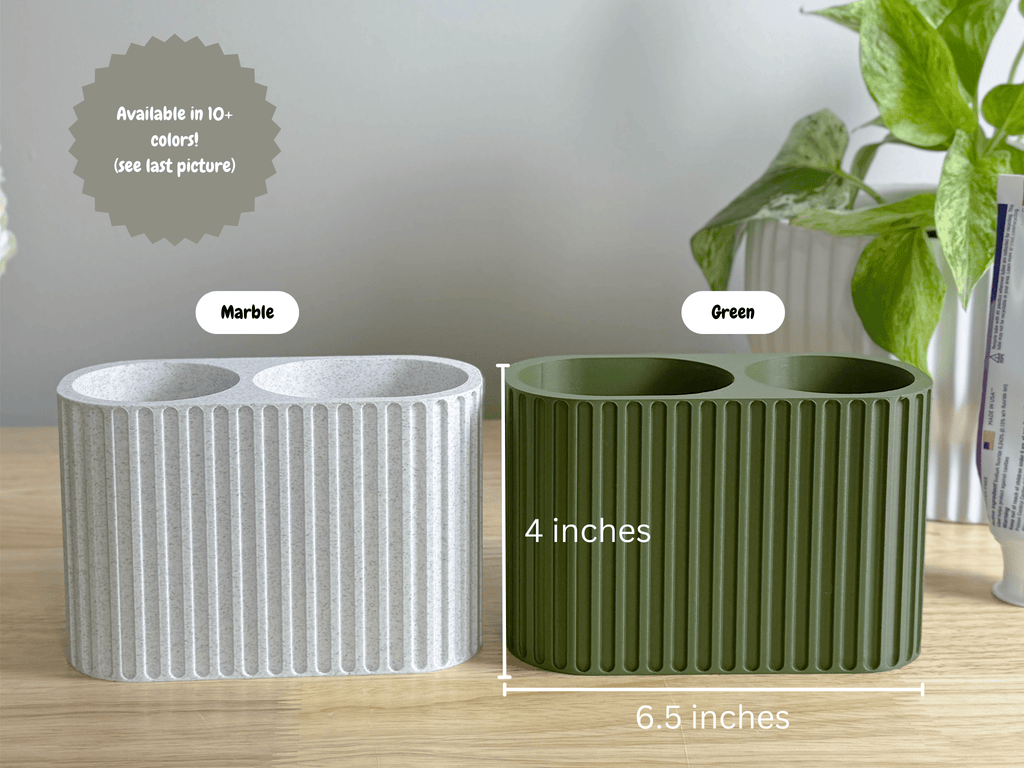 Fluted Toothbrush Holder